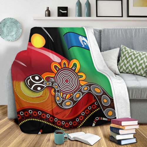 Australia Aboriginal Blanket - The Rainbow Serpent Dreamtime Give Shape To The Earth Blanket Australia Aboriginal Blanket - The Rainbow Serpent Dreamtime Give Shape To The Earth Blanket
