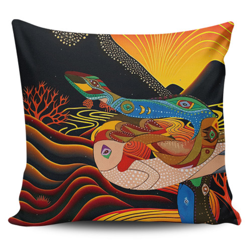 Australia Aboriginal Pillow Cases - Rainbow Serpent In Aboriginal Dreaming Art Inspired Pillow Cases Australia Aboriginal Pillow Cases - Rainbow Serpent In Aboriginal Dreaming Art Inspired Pillow Cases