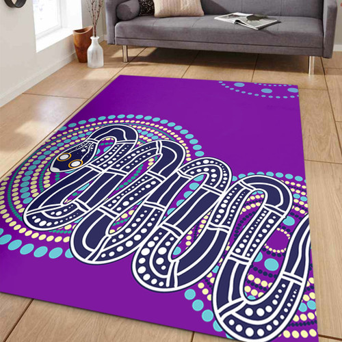 Australia Aboriginal Area Rug - Purple Rainbow Serpent Dreaming Inspired Area Rug Australia Aboriginal Area Rug - Purple Rainbow Serpent Dreaming Inspired Area Rug