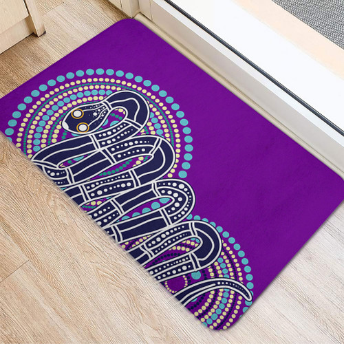 Australia Aboriginal Doormat - Purple Rainbow Serpent Dreaming Inspired Doormat Australia Aboriginal Doormat - Purple Rainbow Serpent Dreaming Inspired Doormat