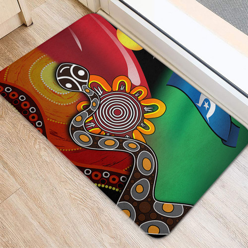 Australia Aboriginal Doormat - The Rainbow Serpent Dreamtime Give Shape To The Earth Doormat Australia Aboriginal Doormat - The Rainbow Serpent Dreamtime Give Shape To The Earth Doormat