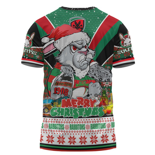 South Sydney Rabbitohs Custom T-shirt - South Sydney Rabbitohs Santa Aussie Big Things T-shirt South Sydney Rabbitohs Custom T-shirt - South Sydney Rabbitohs Santa Aussie Big Things T-shirt