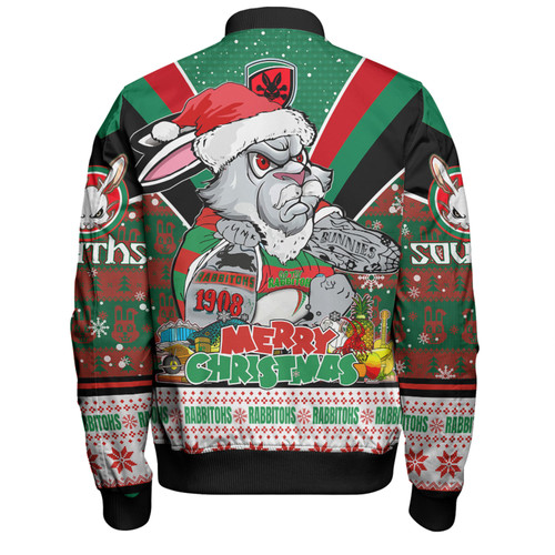 South Sydney Rabbitohs Custom Bomber Jacket - South Sydney Rabbitohs Santa Aussie Big Things Bomber Jacket South Sydney Rabbitohs Custom Bomber Jacket - South Sydney Rabbitohs Santa Aussie Big Things Bomber Jacket