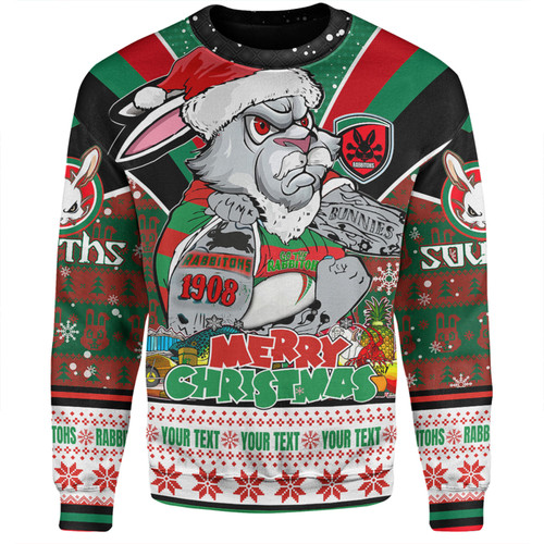 South Sydney Rabbitohs Custom Sweatshirt - South Sydney Rabbitohs Santa Aussie Big Things Sweatshirt South Sydney Rabbitohs Custom Sweatshirt - South Sydney Rabbitohs Santa Aussie Big Things Sweatshirt