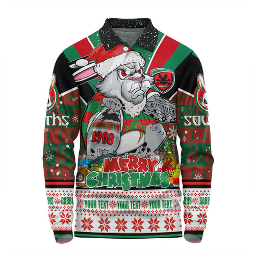 South Sydney Rabbitohs Custom Long Sleeve Polo Shirt - South Sydney Rabbitohs Santa Aussie Big Things Long Sleeve Polo Shirt South Sydney Rabbitohs Custom Long Sleeve Polo Shirt - South Sydney Rabbitohs Santa Aussie Big Things Long Sleeve Polo Shirt