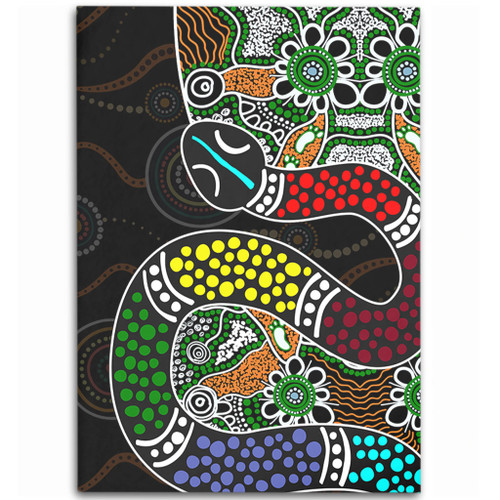 Australia Rainbow Serpent Aboriginal Area Rug - Dreamtime Rainbow Serpent Contemporary Area Rug Australia Rainbow Serpent Aboriginal Area Rug - Dreamtime Rainbow Serpent Contemporary Area Rug