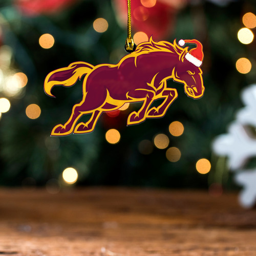 Brisbane Broncos Christmas Acrylic And Wooden Ornament - Ugly Xmas Aboriginal Patterns Die Hard Fans