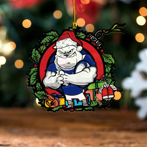 Canterbury-Bankstown Bulldogs Christmas Acrylic And Wooden Ornament - Merry Christmas Our Beloved Team