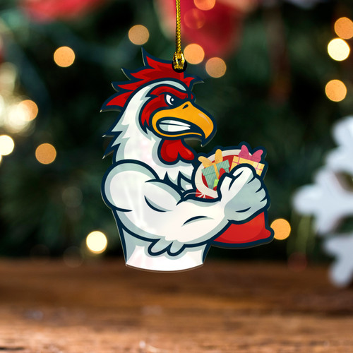 Sydney Roosters Christmas Acrylic And Wooden Ornament - Ugly Xmas Aboriginal Patterns Die Hard Fans