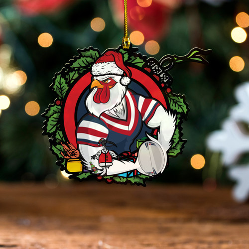 Sydney Roosters Christmas Acrylic And Wooden Ornament - Merry Christmas Our Beloved Team