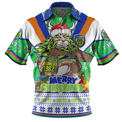 Canberra Raiders Christmas Custom Polo Shirt - Canberra Viking Santa Aussie Big Things Polo Shirt Canberra Raiders Christmas Custom Polo Shirt - Canberra Viking Santa Aussie Big Things Polo Shirt