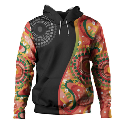 Australia Aboriginal Custom Hoodie - Aboriginal Art Style Abstract Hoodie