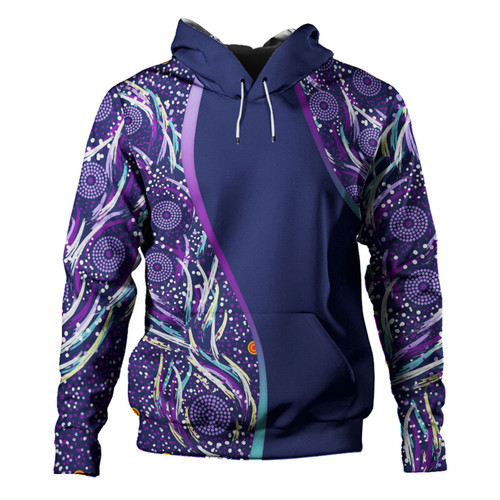 Australia Aboriginal Custom Hoodie - Purple Dot Dreamtime Hoodie