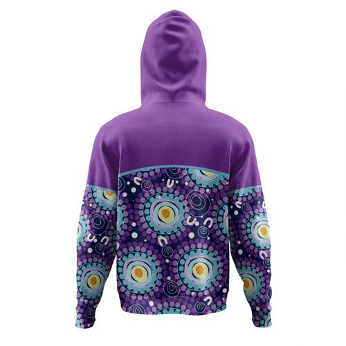 Australia Aboriginal Custom Hoodie - Purple Abstract Seamless Pattern With Aboriginal Inspired Hoodie Australia Aboriginal Custom Hoodie - Purple Abstract Seamless Pattern With Aboriginal Inspired Hoodie