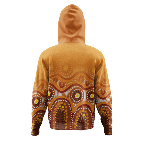 Australia Aboriginal Custom Hoodie - Brown Aboriginal Dot Hoodie