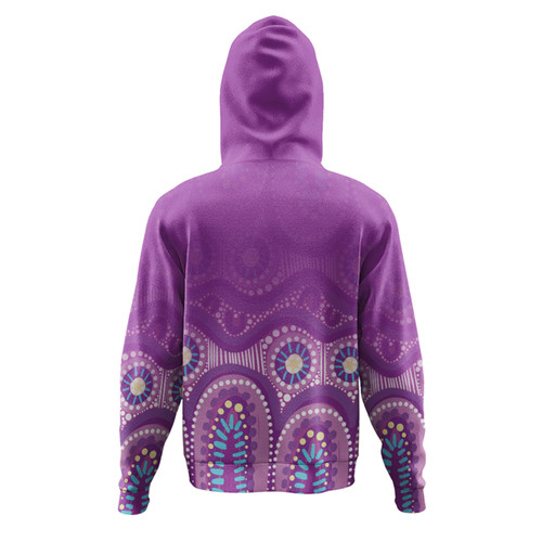 Australia Aboriginal Custom Hoodie - Purple Aboriginal Dot Hoodie Australia Aboriginal Custom Hoodie - Purple Aboriginal Dot Hoodie