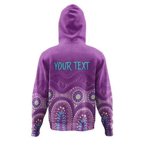 Australia Aboriginal Custom Hoodie - Purple Aboriginal Dot Hoodie Australia Aboriginal Custom Hoodie - Purple Aboriginal Dot Hoodie