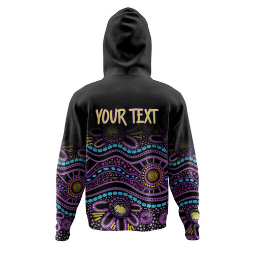 Australia Aboriginal Custom Hoodie - Purple Dot In Aboriginal Style Hoodie Australia Aboriginal Custom Hoodie - Purple Dot In Aboriginal Style Hoodie