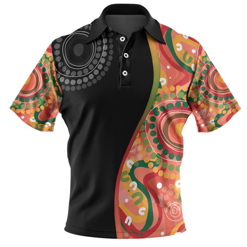 Australia Aboriginal Custom Polo Shirt - Aboriginal Art Style Abstract Polo Shirt