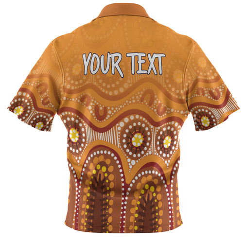 Australia Aboriginal Custom Polo Shirt - Brown Aboriginal Dot Polo Shirt Australia Aboriginal Custom Polo Shirt - Brown Aboriginal Dot Polo Shirt