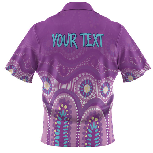 Australia Aboriginal Custom Polo Shirt - Purple Aboriginal Dot Polo Shirt Australia Aboriginal Custom Polo Shirt - Purple Aboriginal Dot Polo Shirt