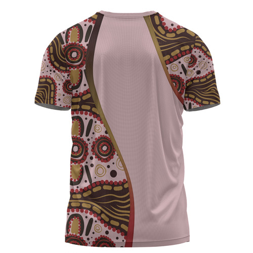 Australia Aboriginal Custom T-shirt - Aboriginal Inspired With Pink Background T-shirt