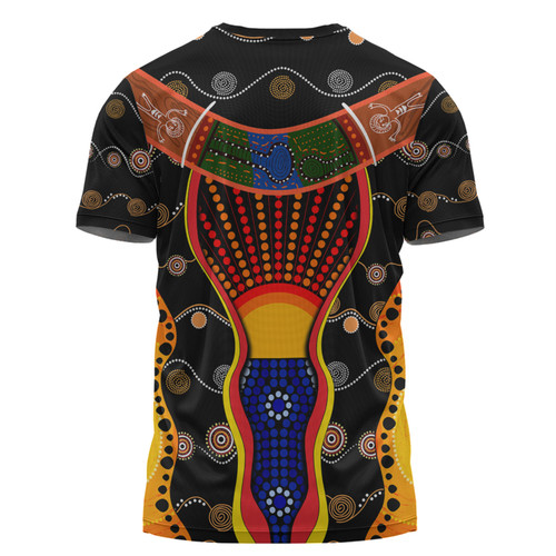 Australia Aboriginal Custom T-shirt - Indigenous Dot With Boomerang Inspired T-shirt Australia Aboriginal Custom T-shirt - Indigenous Dot With Boomerang Inspired T-shirt