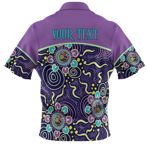 Australia Aboriginal Custom Hawaiian Shirt - Purple Painting With Aboriginal Inspired Dot Hawaiian Shirt Australia Aboriginal Custom Hawaiian Shirt - Purple Painting With Aboriginal Inspired Dot Hawaiian Shirt