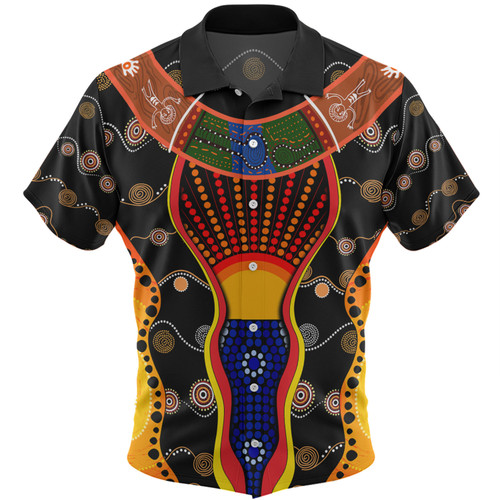 Australia Aboriginal Custom Hawaiian Shirt - Indigenous Dot With Boomerang Inspired Hawaiian Shirt
