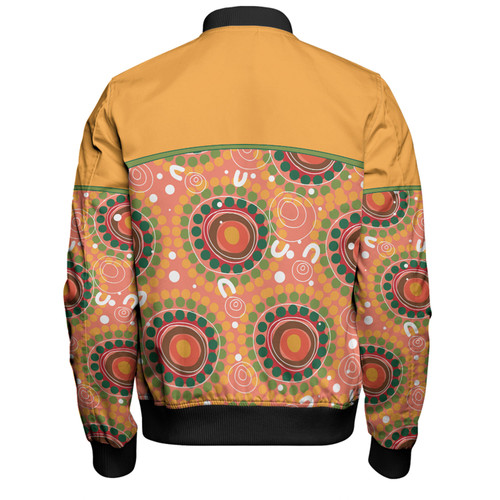 Australia Aboriginal Custom Bomber Jacket - Abstract Seamless Pattern With Aboriginal Inspired Bomber Jacket Australia Aboriginal Custom Bomber Jacket - Abstract Seamless Pattern With Aboriginal Inspired Bomber Jacket