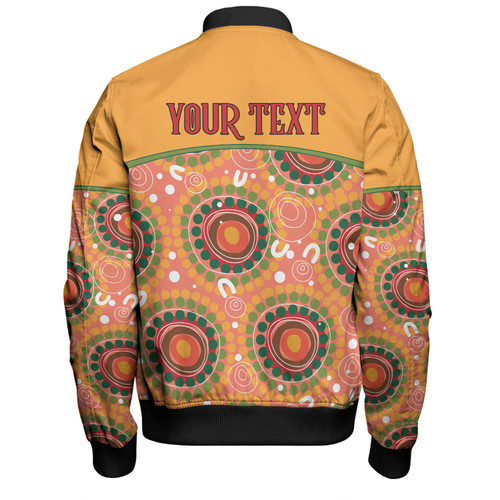 Australia Aboriginal Custom Bomber Jacket - Abstract Seamless Pattern With Aboriginal Inspired Bomber Jacket Australia Aboriginal Custom Bomber Jacket - Abstract Seamless Pattern With Aboriginal Inspired Bomber Jacket