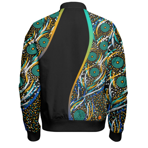 Australia Aboriginal Custom Bomber Jacket - Color Dot Dreamtime Bomber Jacket Australia Aboriginal Custom Bomber Jacket - Color Dot Dreamtime Bomber Jacket