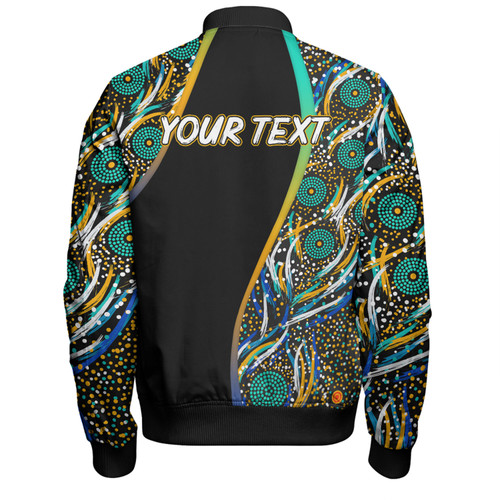 Australia Aboriginal Custom Bomber Jacket - Color Dot Dreamtime Bomber Jacket Australia Aboriginal Custom Bomber Jacket - Color Dot Dreamtime Bomber Jacket