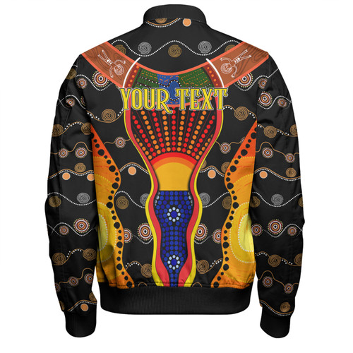 Australia Aboriginal Custom Bomber Jacket - Indigenous Dot With Boomerang Inspired Bomber Jacket Australia Aboriginal Custom Bomber Jacket - Indigenous Dot With Boomerang Inspired Bomber Jacket