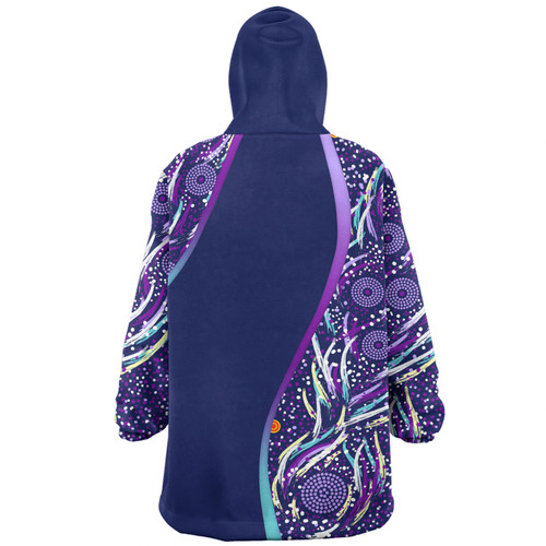 Australia Aboriginal Custom Snug Hoodie - Purple Dot Dreamtime Snug Hoodie Australia Aboriginal Custom Snug Hoodie - Purple Dot Dreamtime Snug Hoodie