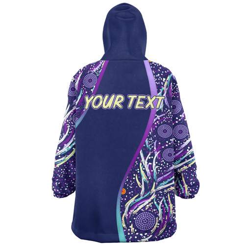 Australia Aboriginal Custom Snug Hoodie - Purple Dot Dreamtime Snug Hoodie Australia Aboriginal Custom Snug Hoodie - Purple Dot Dreamtime Snug Hoodie