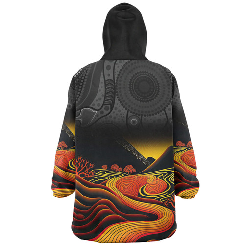 Australia Aboriginal Custom Snug Hoodie - Rainbow Serpent Dreamtime Land Art Inspired Snug Hoodie Australia Aboriginal Custom Snug Hoodie - Rainbow Serpent Dreamtime Land Art Inspired Snug Hoodie
