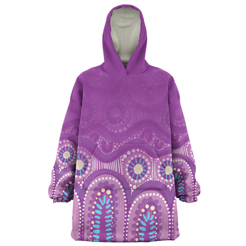 Australia Aboriginal Custom Snug Hoodie - Purple Aboriginal Dot Snug Hoodie