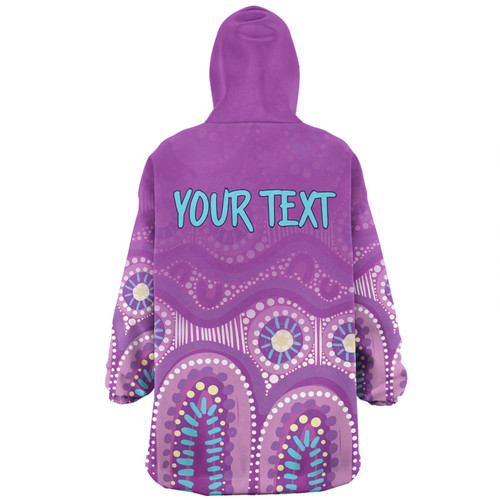 Australia Aboriginal Custom Snug Hoodie - Purple Aboriginal Dot Snug Hoodie Australia Aboriginal Custom Snug Hoodie - Purple Aboriginal Dot Snug Hoodie