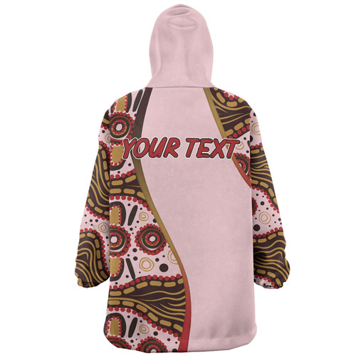 Australia Aboriginal Custom Snug Hoodie - Aboriginal Inspired With Pink Background Snug Hoodie Australia Aboriginal Custom Snug Hoodie - Aboriginal Inspired With Pink Background Snug Hoodie