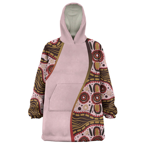 Australia Aboriginal Custom Snug Hoodie - Aboriginal Inspired With Pink Background Snug Hoodie