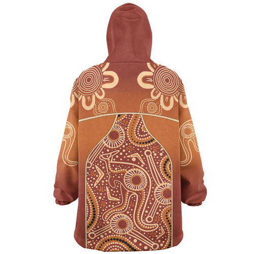 Australia Aboriginal Custom Snug Hoodie - Brown Kangaroo In Aboriginal Dot Art Snug Hoodie Australia Aboriginal Custom Snug Hoodie - Brown Kangaroo In Aboriginal Dot Art Snug Hoodie