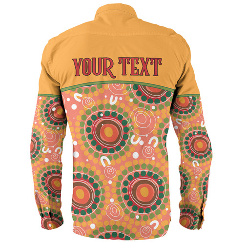 Australia Aboriginal Custom Long Sleeve Shirt - Abstract Seamless Pattern With Aboriginal Inspired Long Sleeve Shirt Australia Aboriginal Custom Long Sleeve Shirt - Abstract Seamless Pattern With Aboriginal Inspired Long Sleeve Shirt