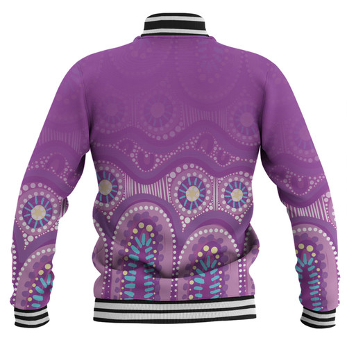 Australia Aboriginal Custom Baseball Jacket - Purple Aboriginal Dot Baseball Jacket Australia Aboriginal Custom Baseball Jacket - Purple Aboriginal Dot Baseball Jacket