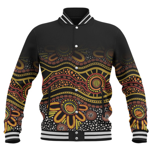 Australia Aboriginal Custom Baseball Jacket - Dot In Aboriginal Style Baseball Jacket