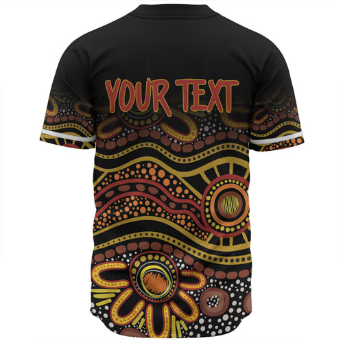 Australia Aboriginal Custom Baseball Shirt - Dot In Aboriginal Style Baseball Shirt Australia Aboriginal Custom Baseball Shirt - Dot In Aboriginal Style Baseball Shirt