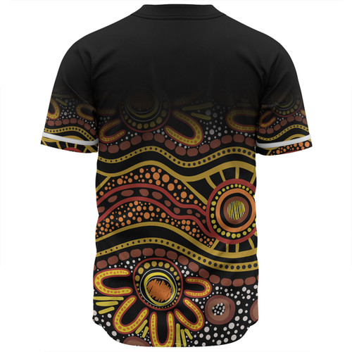 Australia Aboriginal Custom Baseball Shirt - Dot In Aboriginal Style Baseball Shirt Australia Aboriginal Custom Baseball Shirt - Dot In Aboriginal Style Baseball Shirt
