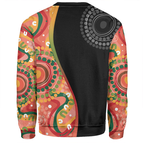 Australia Aboriginal Custom Sweatshirt - Aboriginal Art Style Abstract Sweatshirt Australia Aboriginal Custom Sweatshirt - Aboriginal Art Style Abstract Sweatshirt