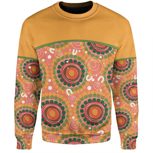 Australia Aboriginal Custom Sweatshirt - Abstract Seamless Pattern With Aboriginal Inspired Sweatshirt