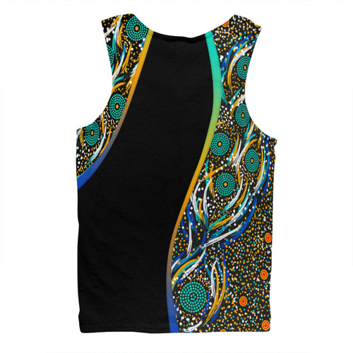 Australia Aboriginal Custom Men Singlet - Color Dot Dreamtime Men Singlet